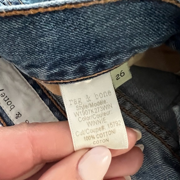 Rag & Bone Distressed Modele Cut Off Denim Shorts Size 26 - Picture 5 of 6